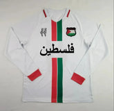 Camiseta Manga Longa De Futebol Palestina Branca Listrada - Loja Al Baraka