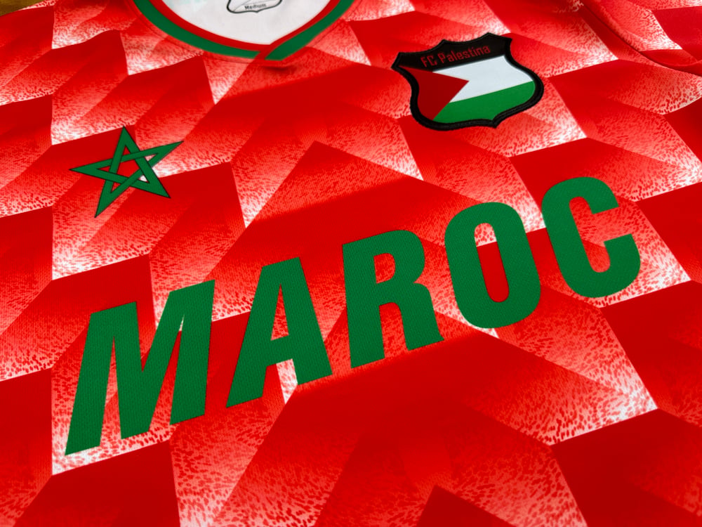 Camiseta Retro Palestina x Marrocos - Loja Al Baraka