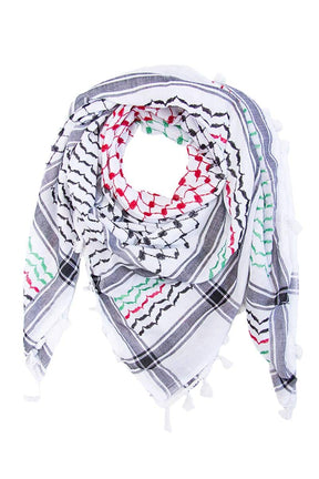 Kufyia com as Cores da Bandeira da Palestina - Loja Al Baraka